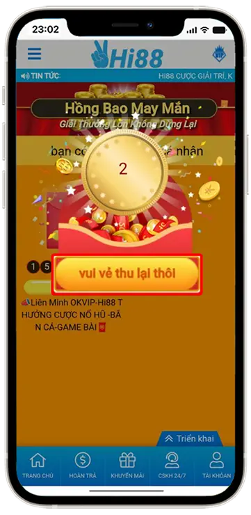 Bước 3: Chọn "Vui vẻ thu lại thôi" để hoàn tất